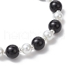 Glass Pearl Round Beaded Bracelets for Women BJEW-JB11958-4