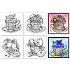 4Pcs 4 Styles PVC Stamp DIY-WH0487-0103-1