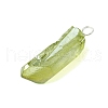 Electroplated Natural Quartz Crystal Pendants PALLOY-JF02797-4