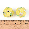 Fruit Round Resin Beads RESI-T059-03L-3