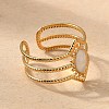 304 Stainless Steel Enamel Cuff Rings RJEW-M171-32G-3