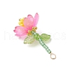 Glass Seed Beaded Flower Pendants PALLOY-MZ00737-4