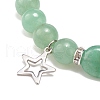 4Pcs 4 Style Natural Green Aventurine & Lava Rock & Synthetic Hematite Stretch Bracelets Set BJEW-JB08481-8