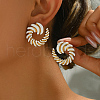 Stainless Steel Enamel Vortex Spiral Stud Earrings LD7600-2-1