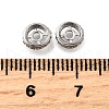 925 Sterling Silver Micro Pave Clear Cubic Zirconia Beads STER-F061-09P-2