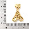 Brass Micro Pave Colorful Cubic Zirconia Pendants KK-P281-01G-A-3