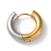 Two Tone 304 Stainless Steel Huggie Hoop Earrings EJEW-P250-01E-1