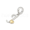 Brass European Dangle Charms KK-Z097-01J-GP-2