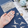   100Pcs 4 Styles Iron Filigree Joiners Sets IFIN-PH0002-18P-3