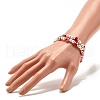 Sparkling Heart Glass Beads Stretch Bracelets Set for Children and Parent BJEW-JB07185-5