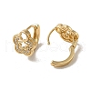 KC Gold Plated Brass Micro Pave Cubic Zirconia Hoop Earring EJEW-L271-01KCG-02-2
