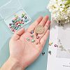  40Pcs 10 Colors Real 18K Gold Plated Plated Brass Enamel Beads KK-NB0001-45-3