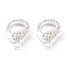 Alloy Rhinestone Lobster Claw Clasps PALLOY-L166-01S-1