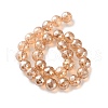 Transparent Electroplate Glass Beads Strands EGLA-N002-34E-F01-2