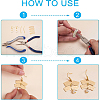 BENECREAT 22Pcs Brass Connector Charms KK-BC0008-17-5