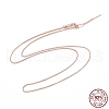 925 Sterling Silver Wheat Chains Necklace for Women STER-I021-04RG-4