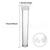 Clear Tube Plastic Bead Containers with Lid C066Y-2