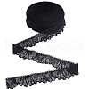 Polyester Leaf Lace Fabric Trim OCOR-WH0070-132B-1
