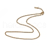 Ion Plating(IP) 304 Stainless Steel Curb Chain Necklace for Men Women NJEW-K245-015D-1