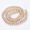 Electroplated Glass Beads Strands EGLA-Q092-8mm-A10-2