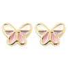 304 Stainless Steel Enamel Stud Earrings EJEW-B009-17G-3