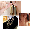 Craftdady 12 Pairs 6 Style Brass Hoop Earring Findings KK-CD0001-21-9