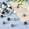 78Pcs 6 Style Food Grade Eco-Friendly Silicone Focal Beads SIL-TA0001-12-6