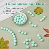 100Pcs Silicone Beads Round Rubber Bead 15MM Loose Spacer Beads for DIY Supplies Jewelry Keychain Making JX463A-2