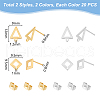 Unicraftale 80Pcs 4 Styles 201 Stainless Steel Stud Earring Findings EJEW-UN0002-42-3