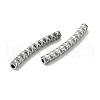 Non-Tarnish Textured 304 Stainless Steel Tube Beads STAS-P319-41P-3