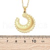 Crescent Moon 304 Stainless Steel Pendant Necklaces NJEW-M096-33G-3