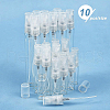 BENECREAT 30Pcs 3ml 5ml 10ml Glass Spray Bottle with PP Plastic Lid MRMJ-BC0002-75-6