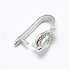 Anti-Tarnish Rhodium Plated 925 Sterling Silver Micro Pave Cubic Zirconia Pendant Bails STER-E053-02P-1