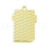 Rack Plating Alloy Enamel Pendants PALLOY-M199-23G-2