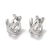 Crossing Double Band Brass Hoop Earrings for Women EJEW-U008-06P-1