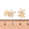 Brass Micro Pave Clear Cubic Zirconia Chandelier Components Links KK-N263-45G-3