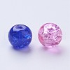 Baking Painted Crackle Glass Beads DGLA-X0006-8mm-06-3