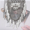 Ethnic Style Alloy Multi Layered Feather Tassel Chunky Bib Necklaces for Women FS-WGB63BE-01-2