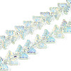 Transparency Electroplate Glass Beads Strands GLAA-T023-39A-08-1