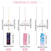 BENECREAT 3Pcs 3 Style Japanese Glass Round Wind Chimes HJEW-BC0001-53-2