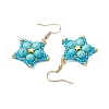 Synthetic Turquoise Dangle Earrings EJEW-JE06238-05-4