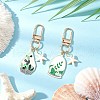 Pot Culture Alloy Enamel Pendant Decorations HJEW-JM03286-1