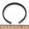 316 Surgical Stainless Steel Cuff Bangles for Men BJEW-P319-05A-B-3