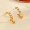 S925 Sterling Silver Heart Stud Earrings RF1280-1-1