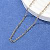 Ion Plating(IP) Trendy Unisex 304 Stainless Steel Cable Chain Necklaces NJEW-M047-02-1