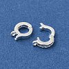 Rack Plating Brass Micro Pave Clear Cubic Zirconia Enhancer Shortener Bails KK-F883-12S-2