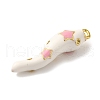 Rack Plating Brass Enamel Pendants KK-A229-29G-02-2