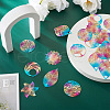 Biyun 32Pcs 8 Style 430 Stainless Steel Filigree Pendants STAS-BY0001-10-5