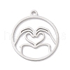 304 Stainless Steel Pendants STAS-Z131-01A-P-1