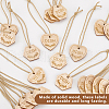 24Pcs 2 Styles Heart/Hexagon with Word Dish Wood Pendant Decorations HJEW-GA00006-4